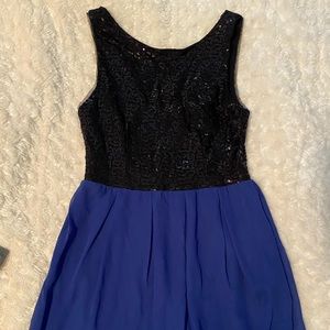 B Darlin Black and Blue Dress